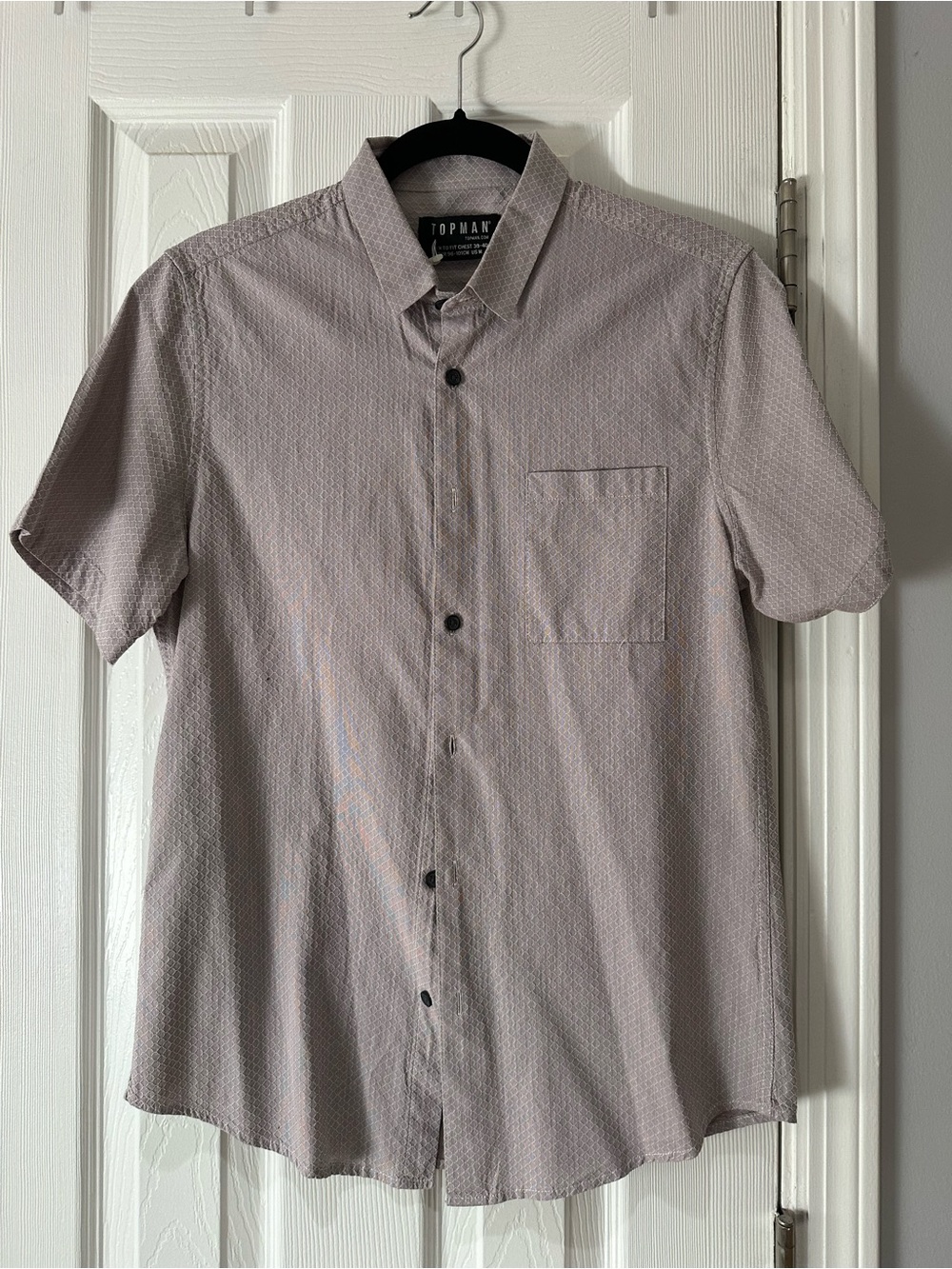 Topman Men's Short-Sleeve Button-Down Shirt